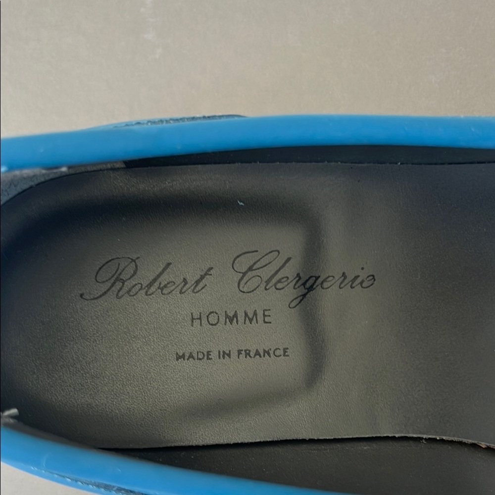 Robert Clergerie Blue Slip-On Loafers - Picture 5 of 9